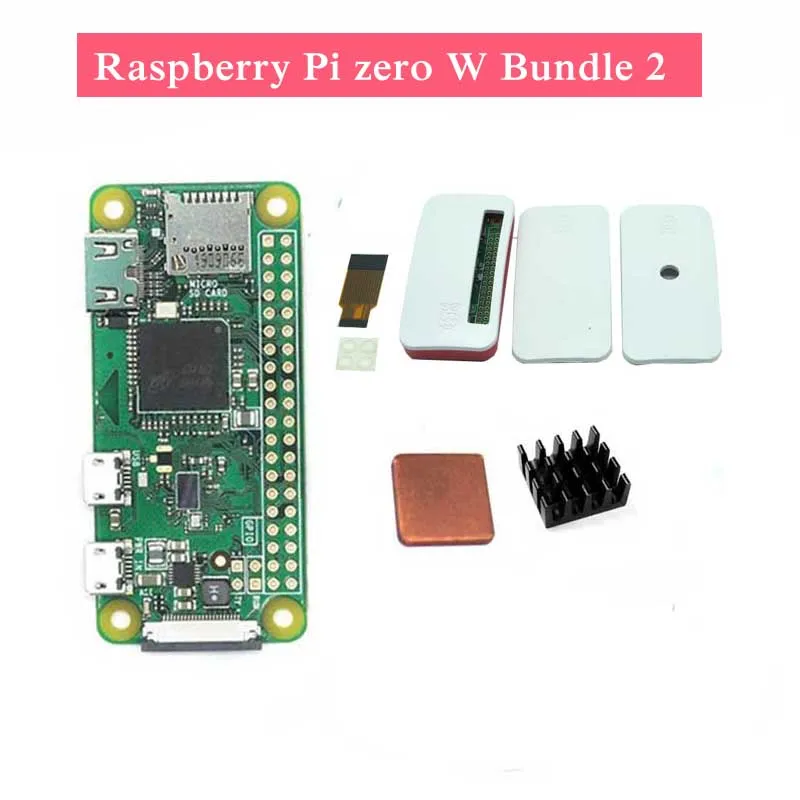 Raspberry Pi Zero W начальный комплект чехол из АБС-пластика + теплоотвод головка GPIO Mini HDMI