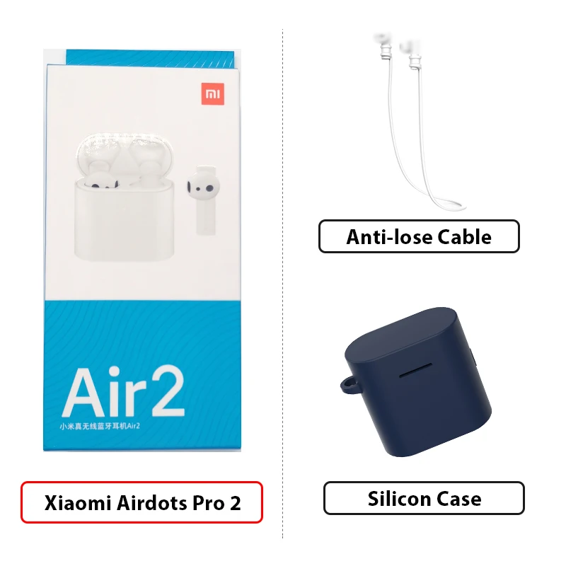 Add Cable DBCase Новые Xiao mi Airdots Pro 2 mi True беспроводные наушники 2 TWS наушники Air 2 LHDC управление двойным mi C ENC Airdots Pro 1 - Цвет: Add Cable DBCase