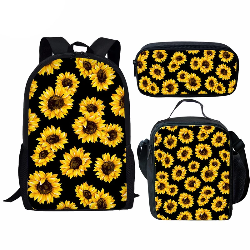Noisydesign Новые рюкзаки Sunflower школьные сумки для девочек подростков Детский рюкзак