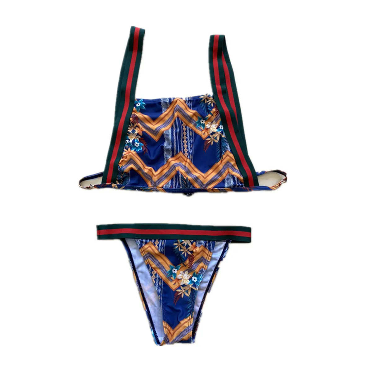 

Swimsuit Print Plus Size 4XL Bikini Set Push Up High Waist Beach Swimwear Retro Bathing Suit Swimming Suit