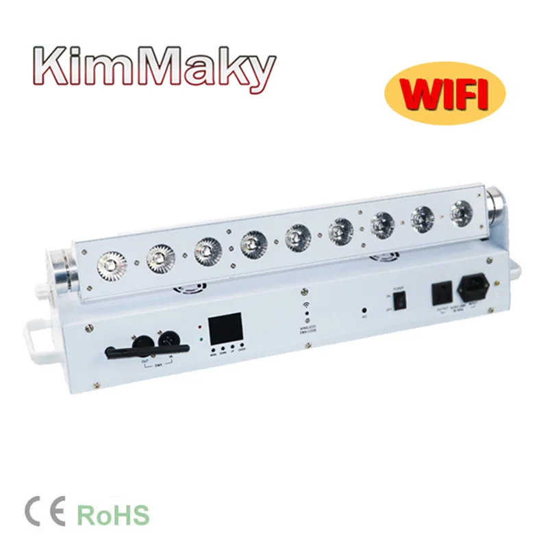 6 огней/корпус wifi 9*18 Вт RGBWA UV в 1 беспроводной DMX Свадебные подзаряжаемые