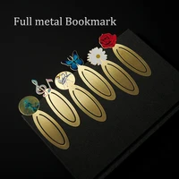 10 piece metal bookmark simple retro kawaii small fresh classical exquisite literature and art school stationery