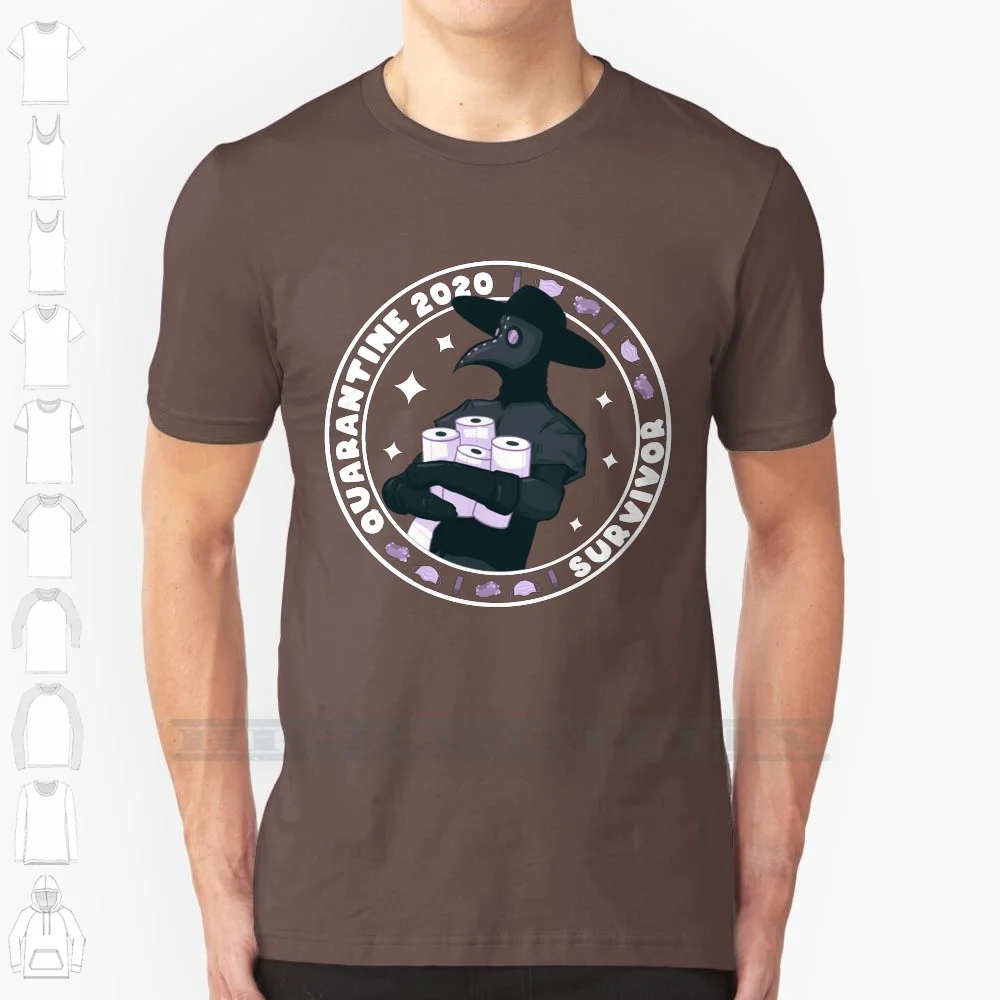 Карантин выживший 2020 уличная одежда забавная черная мужская футболка Топы