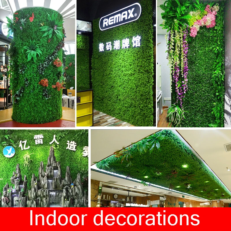 Flone 1 шт. искусственные зеленые растения настенный искусственный ковер трава