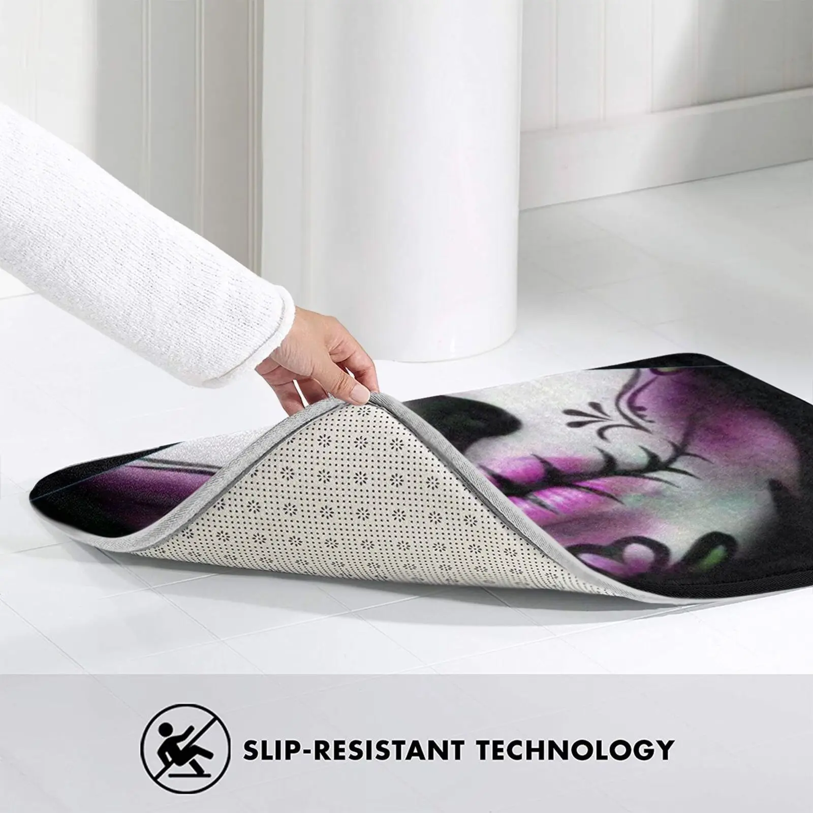 Маска череп! Коврик коврик Противоскользящий для входной двери в спальню маска