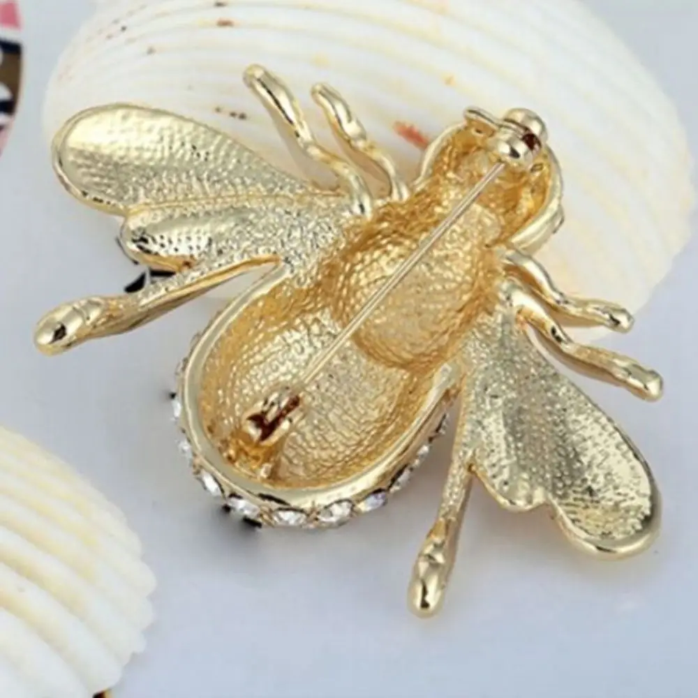 OPPOHERE Cute Animal Bee Brooch Small Pin Scarf Decoration Neck Collar Brooches Jewelry For Women Girls Crystal Rhinestone | Украшения и