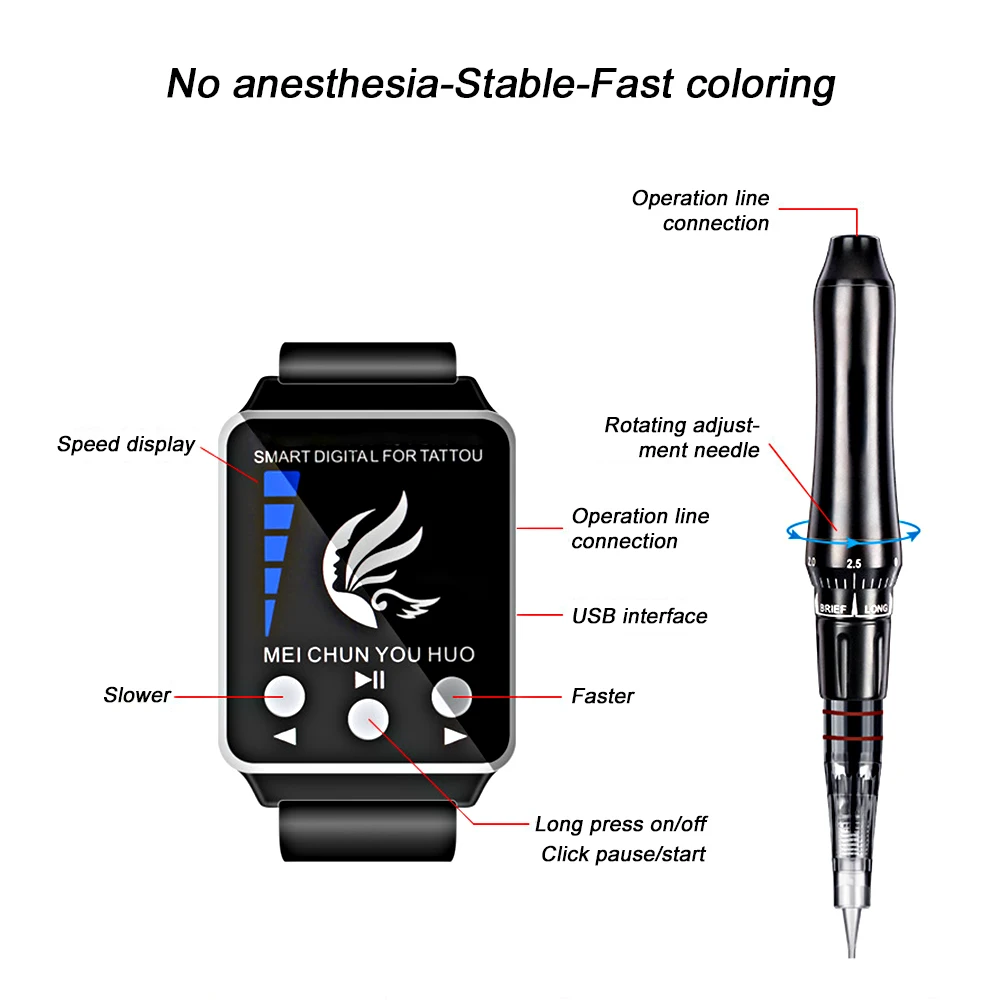 Часы машинка для перманентного макияжа с подводкой глаз и бровей|Машинка