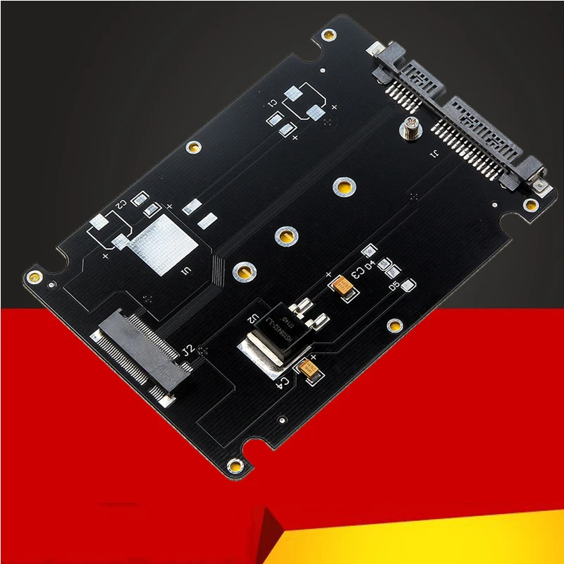 QINDIAN корпус M.2 NGFF SSD на 2 5 &quotSATA адаптер карты с толщиной 7 мм M2 Корпус для жесткого