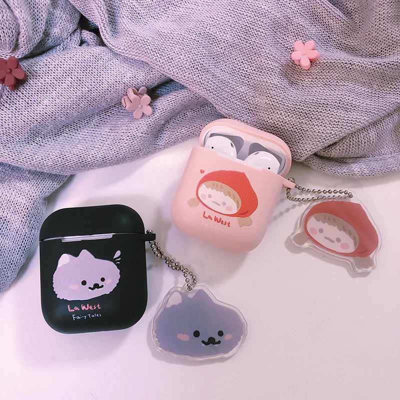 STARRY FOREST Милый чехол с красной шапочкой и волком для airpods 1 2 pro мягкий девочек