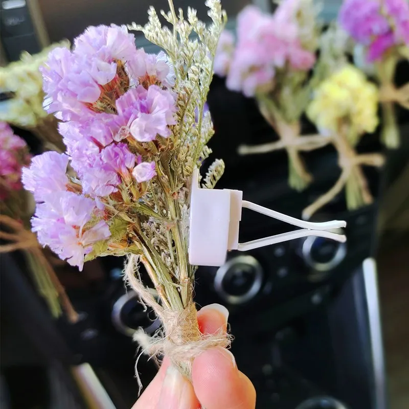 

Everlasting Flower Car Air Freshener Perfume Car Air Vent Clip Auto Accessories Interior Gift Clip Gypsophila Dry Flower Bouquet