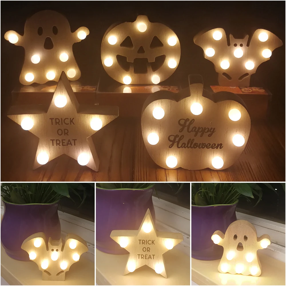 

Halloween Decorative Night Light Creative Exquisite LED Candle Light Decoration for Halloween Christmas Home Party Decor Crafts