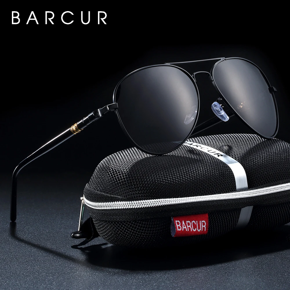

BARCUR Brand Sun glass With Box free Polarized Sunglasses Men Driving Sun Glasses Women Oculos UV 400 Sunglasses
