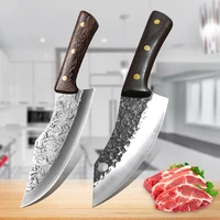 hand forged boning knife meat cleaver high carbon steel knife chef chopping knife small scimitar butcher knife
