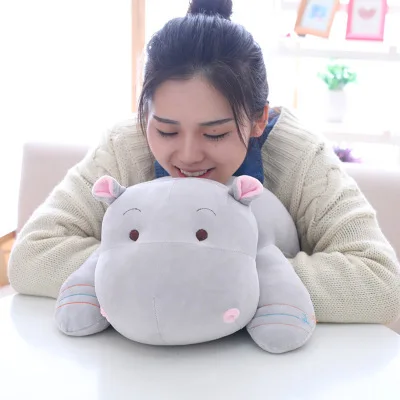 1 шт. 28/40/50 см Kawaii Hippo плюшевые куклы Мягкие Пуховые хлопковые подушки в виде