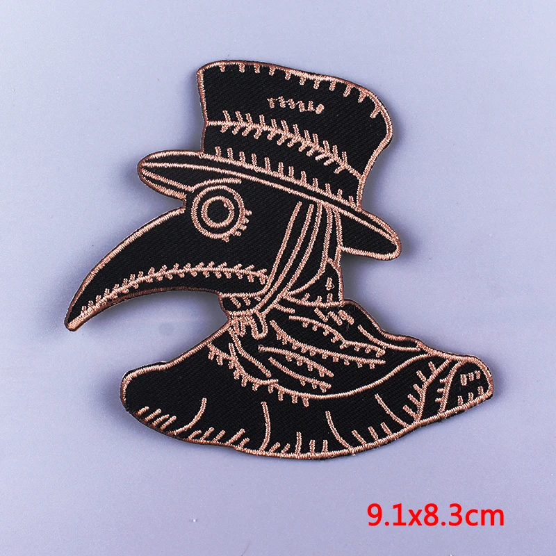 

Punk Patches For Clothing T-Shirt Twin Peaks Patch Thermal Stickers Jacket Stripes Embroidery Patch Skull Biker Badge On Clothes