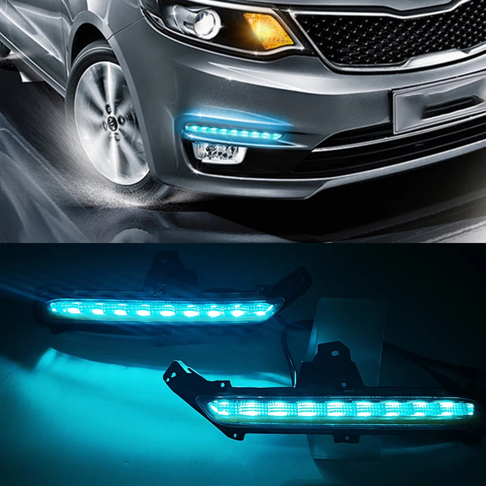 CSCSNL 1 комплект для kia Rio k2 2015 2016 Автомобильный светодиодный DRL дневные ходовые огни