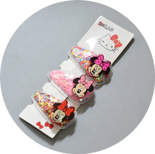 3 шт. диснеевской принцессы детская заколка для волос с изображением Эльзы из