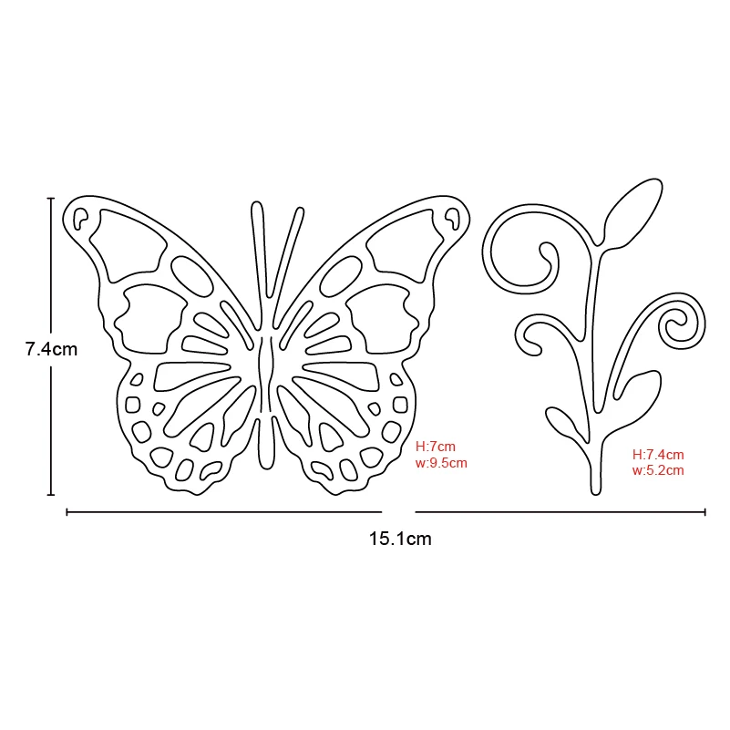

Butterfly flying in flower Metal Cutting Dies Cut Die Mold Branch Leaves Scrapbook Paper Craft Knife Mould Blade Punch Stencils