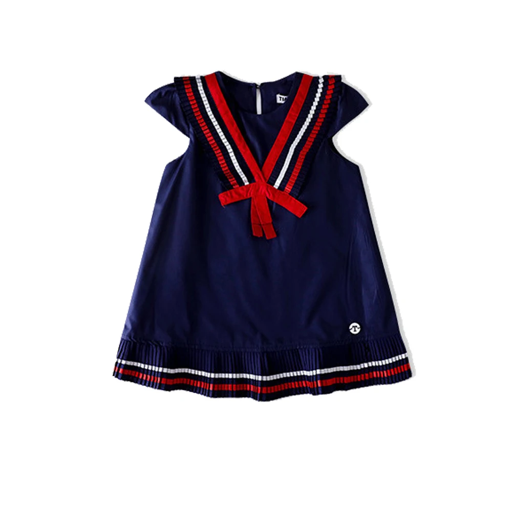 Брендовое платье для девочек новинка 2019 принцессы младенцев с бантом летняя