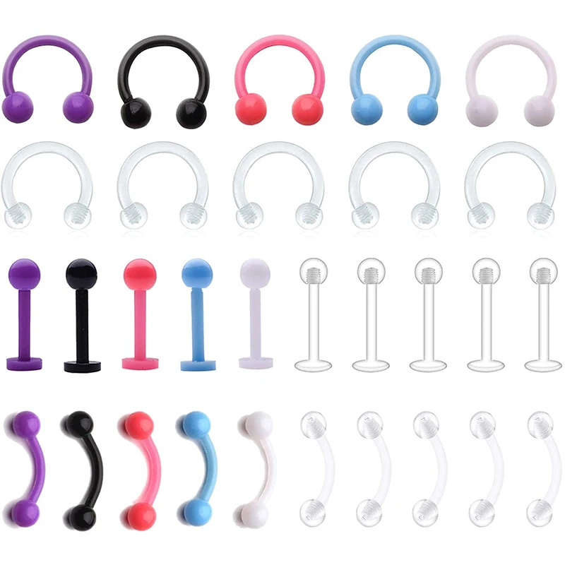 Женский пирсинг в виде подковы 16 г