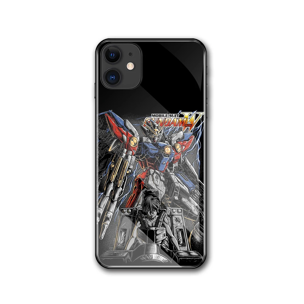 Аниме Чехол Gundam для iPhone 11 Pro Обложка iPhone 6 6S 7 8 плюс X XR XS МАКС Pro Макс СТЕКЛЯННЫЙ Чехол своими руками.