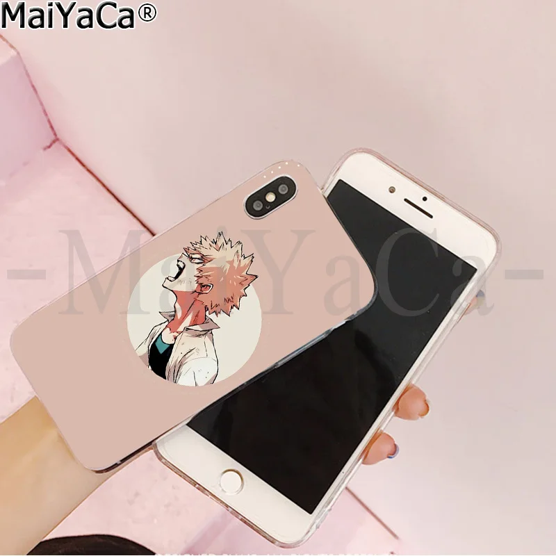A14 MaiYaCa аниме кацуки бакугоу ТПУ прозрачный чехол для телефона чехол для iPhone 6S 6plus 7 7plus 8 8Plus X Xs MAX 5 5S XR - Цвет: A14