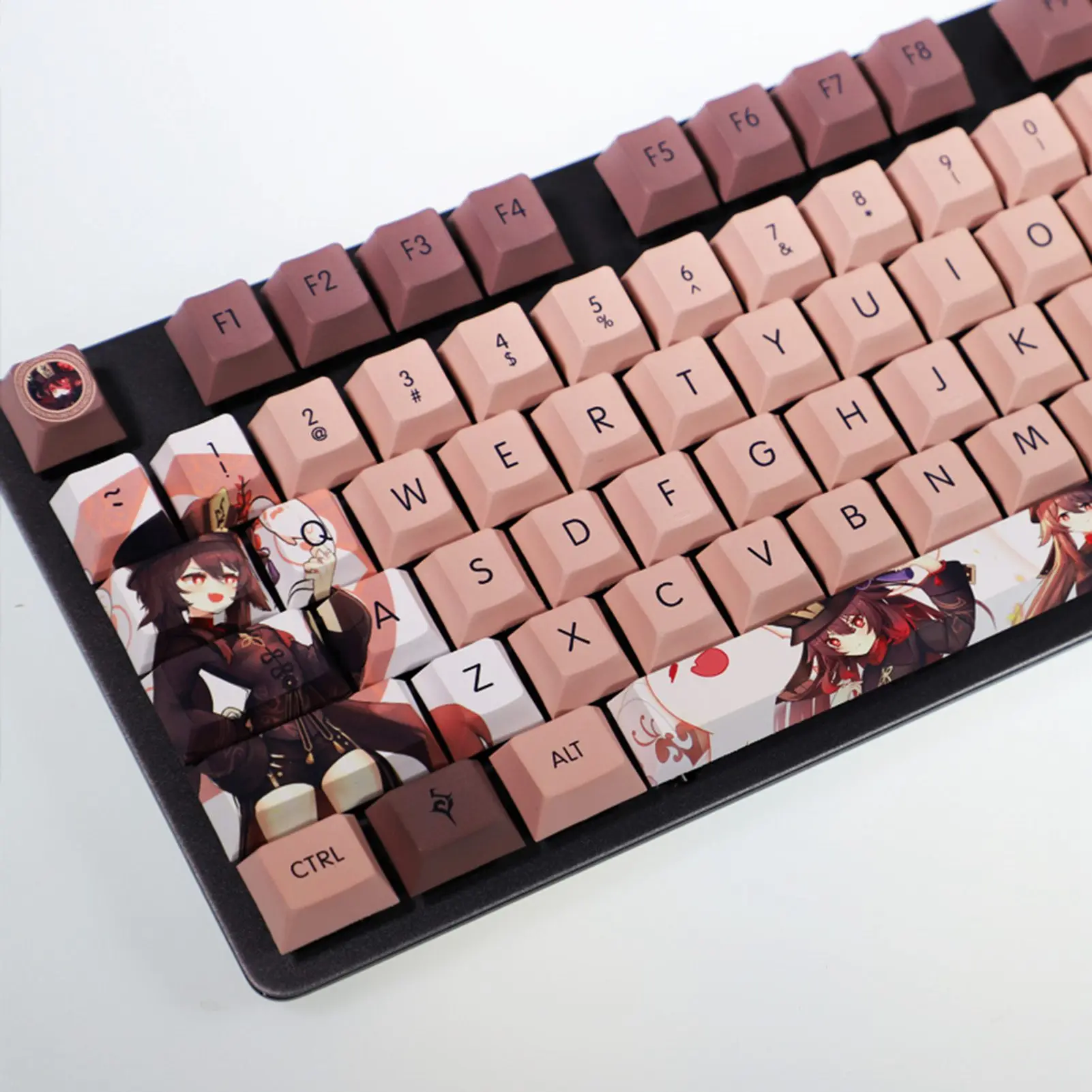 Новые игры набор клавиш Genshin Impact Hu Tao 108 PBT для механической клавиатуры | Игрушки и