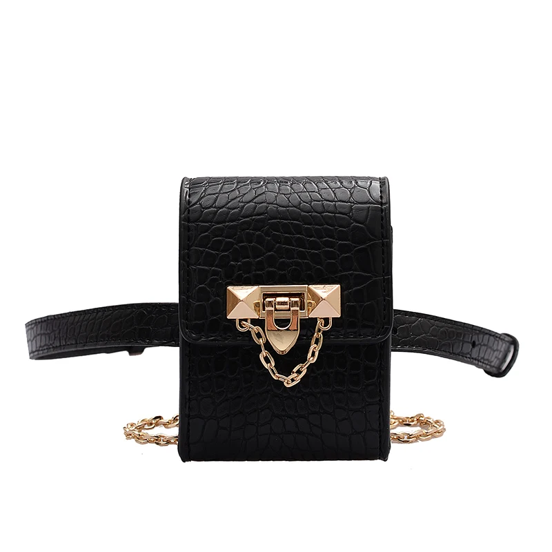 

Сумка крокодиловая Женская на цепочке, дизайнерская поясная мини-сумка через плечо, забавная сумочка