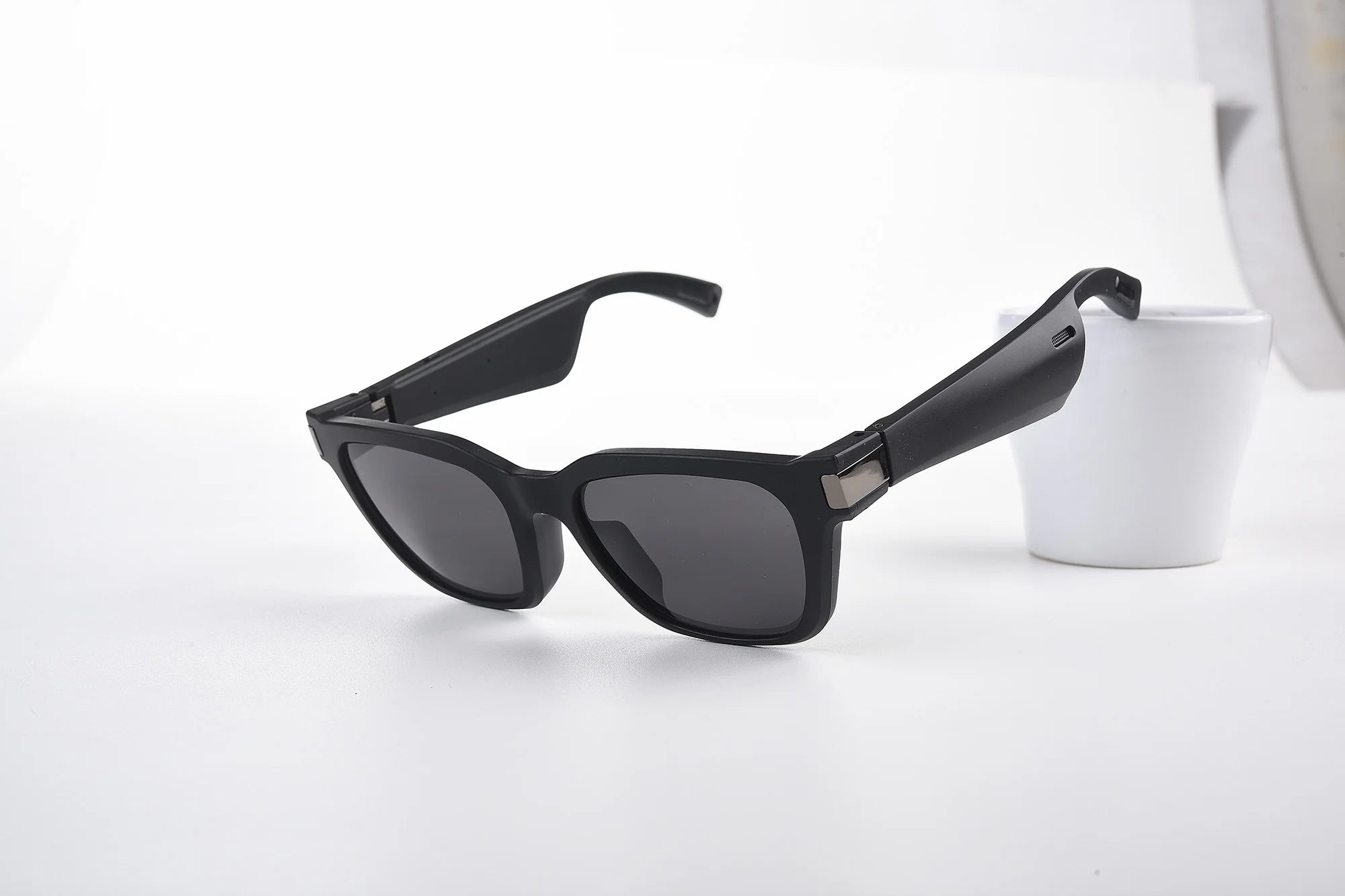 구매 오디오 선글라스 내장 블루투스 스피커 남성용, 스마트 블랙 안경