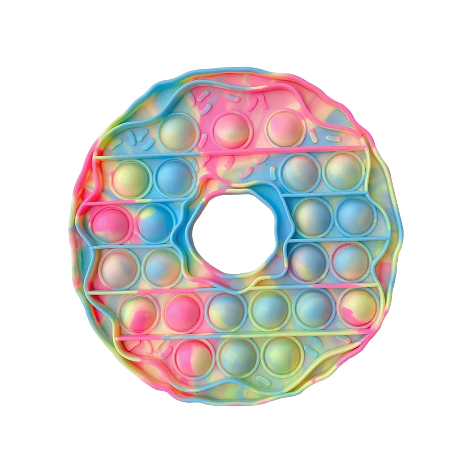 New Donuts Pops Its Push Bubble Fidget Toys Adult Stress Relief Squeeze Toy Antistress Popet Soft Squishy Kids Toys Xmas Gifts images - 6