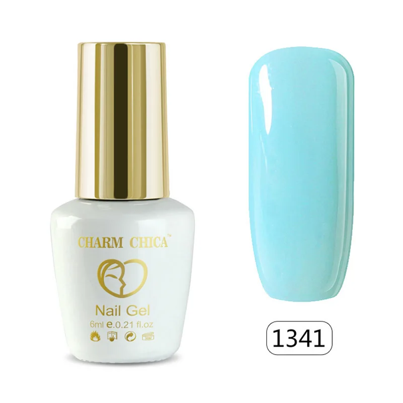 Шарм Чика УФ гель для ногтей 155 цвет 6 мл телесный синий зимний Гибридный лак es