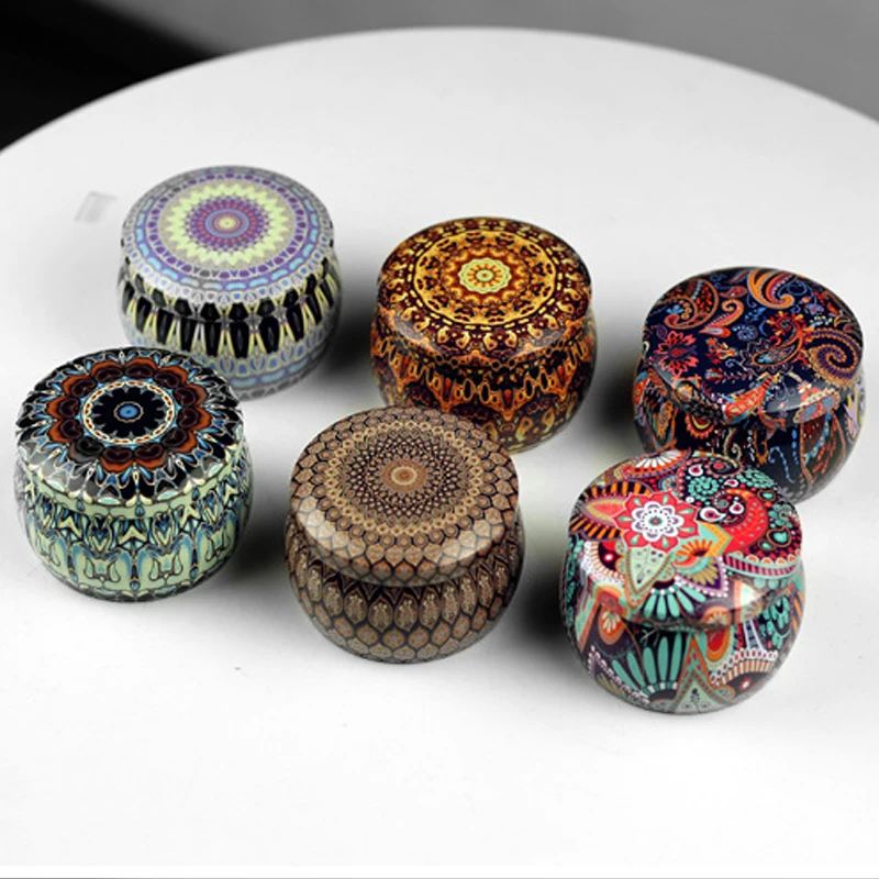 Набивным рисунком в форме свечи жестяные банки для хранения разного рода дисков