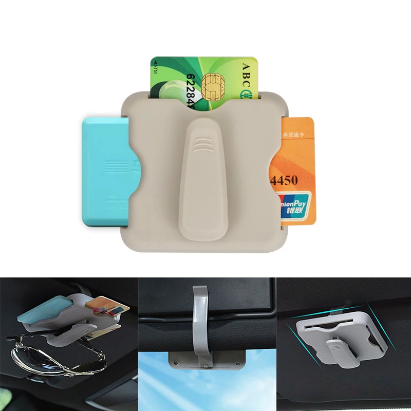 Car Sun Visor Clip Auto Parking Card Holder For Ford Focus 2 1 Fiesta Mondeo 4 3 Transit Fusion Kuga Ranger Mustang KA S-Max | Автомобили