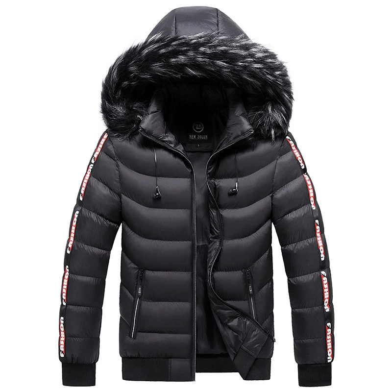 Autumn And Winter Hooded Men's Cotton Padded Jacket Youth Jacket European And American Windproof Cotton Padded Jacket Leisure