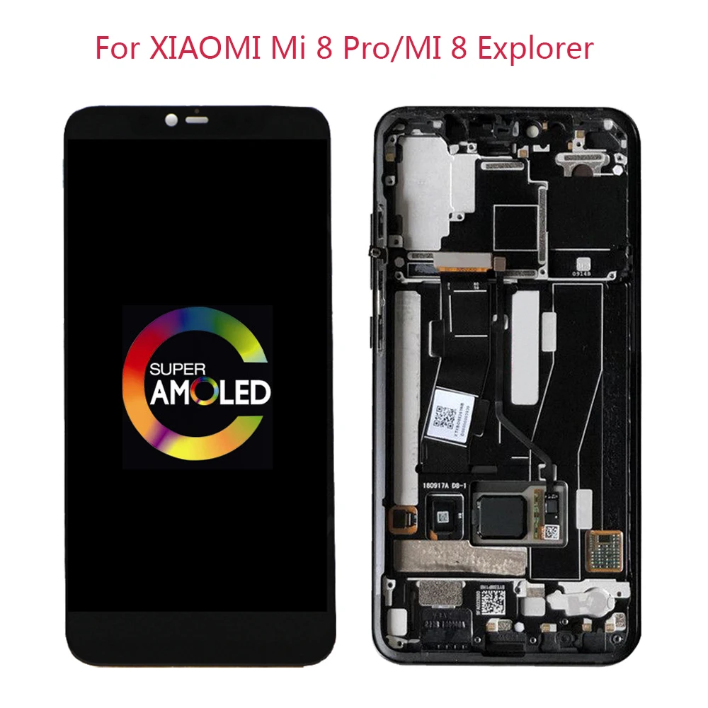ЖК экран AMOLED 6 21 дюйма для XIAOMI Mi 8 Pro дигитайзер сенсорного экрана Xiaomi Mi8 дисплей с
