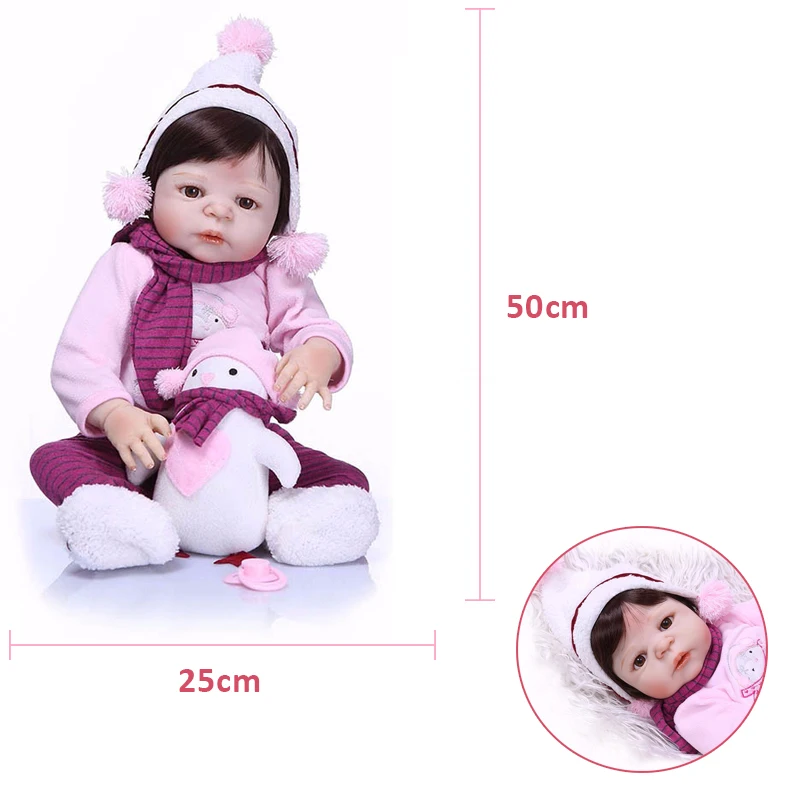 NPK Baby Reborn Doll мальчик живой игрушки для детей милые игрушки для девочек 22 дюймов 55 см мягкий силиконовый корпус Детские куклы подарок на день рождения