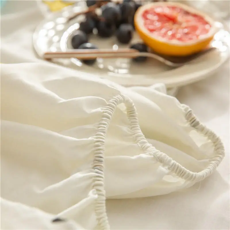 1 шт. 100% хлопок наматрасник на резиновой резинке для двуспальной кровати простыня