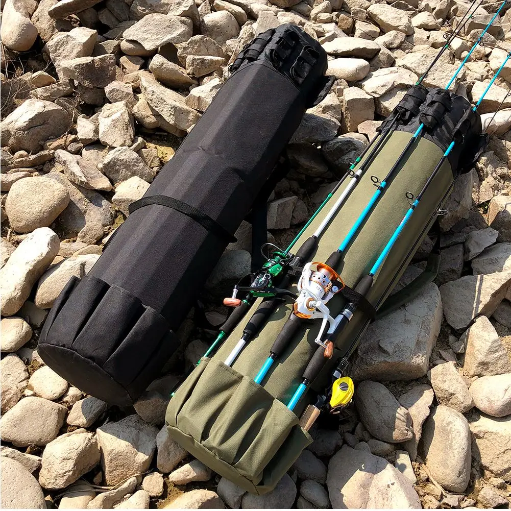 

Fishing Bag Portable Multifunction Oxford Fabric Fishing Bag Large Capacity Fishing Rod Storage Bag Fishing Tackle Tools Pouch