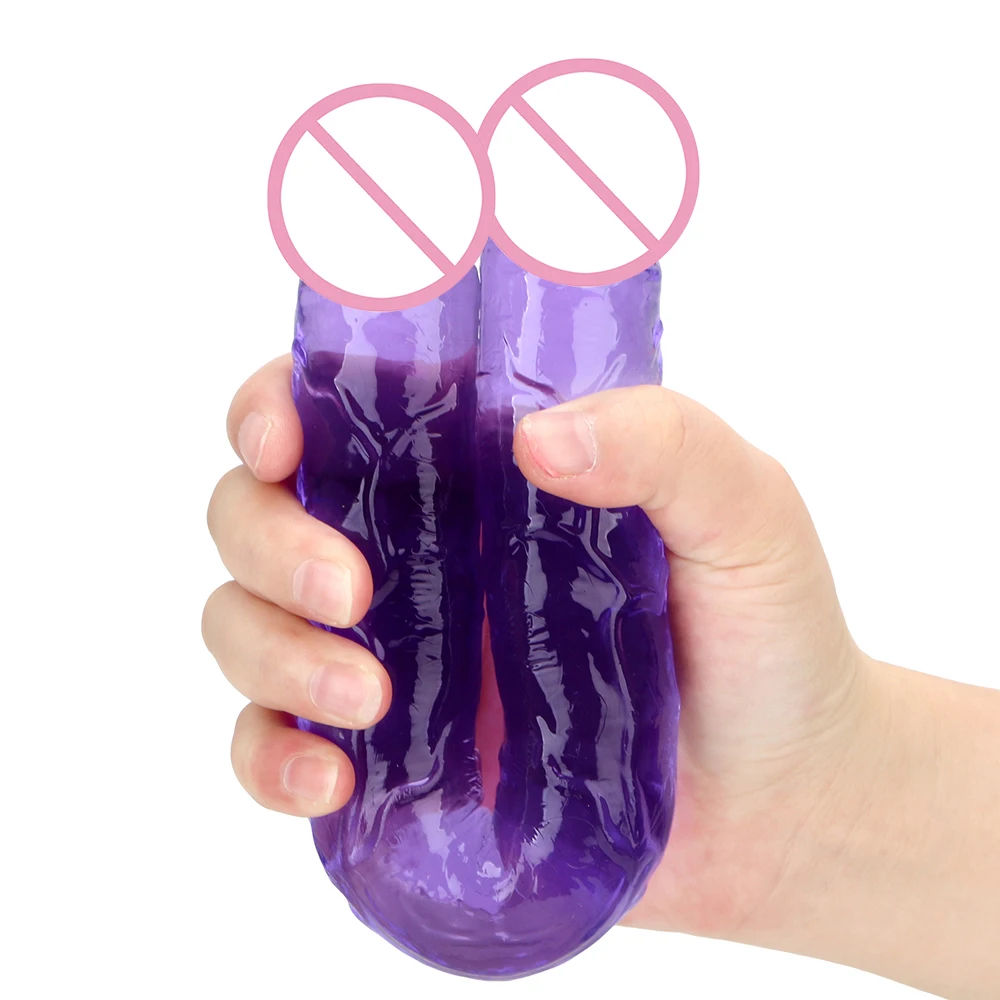 IKOKY Double Ended Artificial Penis Flexible Soft Jelly Dildo Dual Head Female Masturbation Sex Toys for Women Lesbian | Красота и