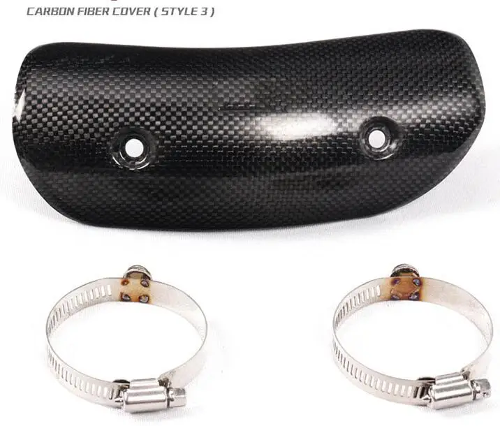 Защита для выхлопной трубы мотоцикла протектор из углеродного волокна тепловая