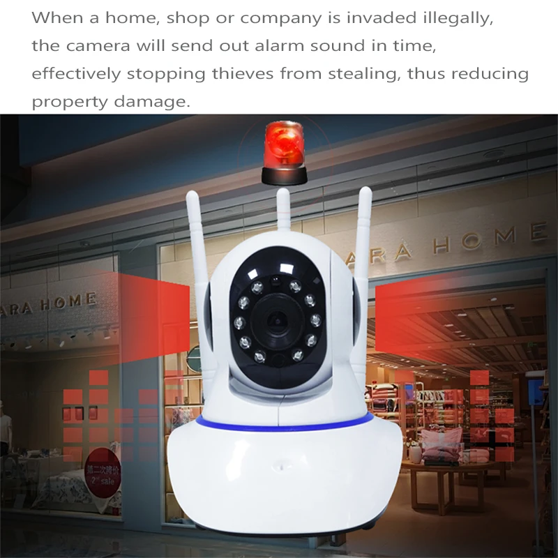 Ip камера DAYTECH с 3 антеннами безопасности 1080P Wi Fi видеонаблюдения датчиком движения