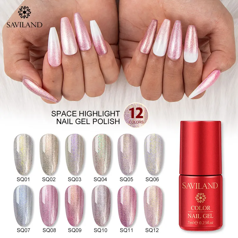 SAVILAND 7 мл космическая Золотая серия блеск изюминка УФ гель Золотой эффект
