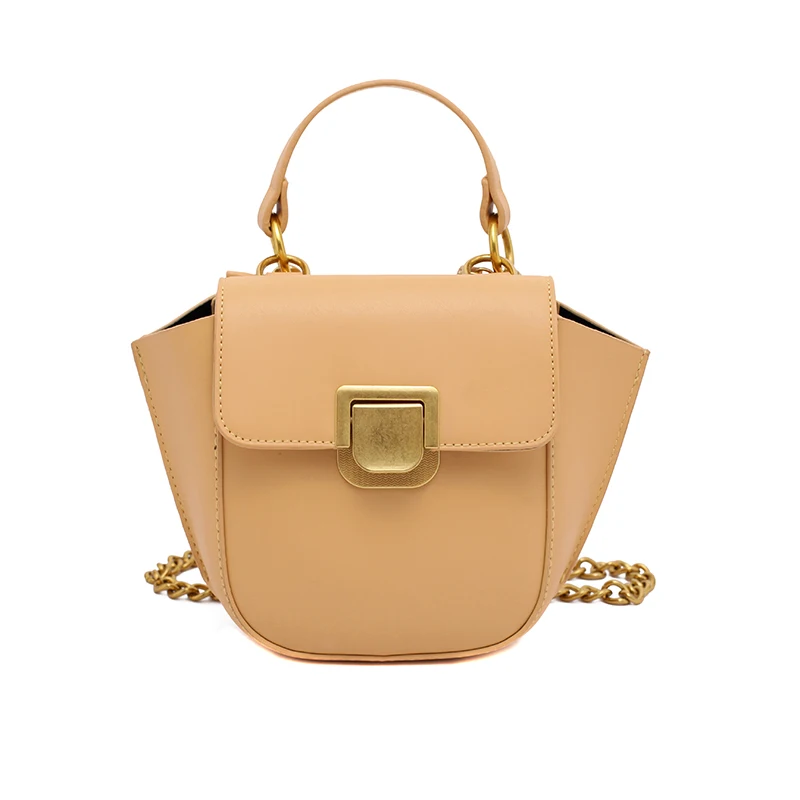 

Solid color Small Tote bag 2020 Fashion New High quality PU Leather Women's Designer Handbag Female Chain Shoulder Messenger Bag