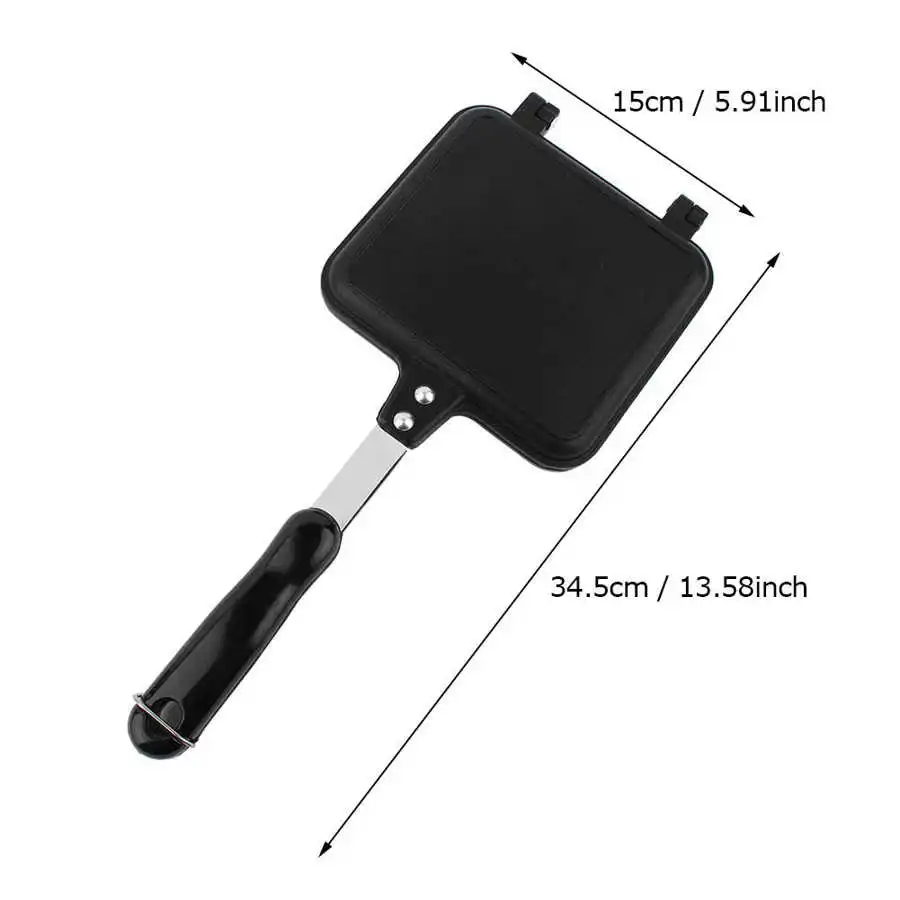 Двусторонняя сковорода вафельная форма для вафель антипригарная вафельница