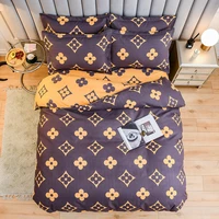 new duvet cover bed sheet set pillowcase brown bedding sets