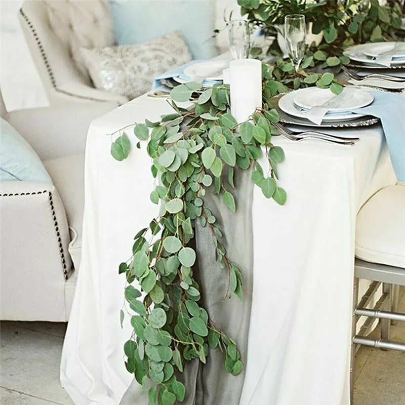 Искусственный эвкалипт запасами ивовых деревьев листья гирлянда в виде