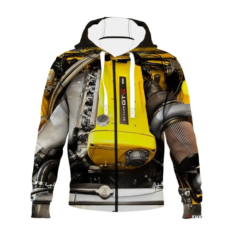 

LIASOSO 3D Print Yellow Car Engine Instrument Streetwear Harajuku Fashion Hoodie Men Sweatshirt Zip Hoodies Clothes Men