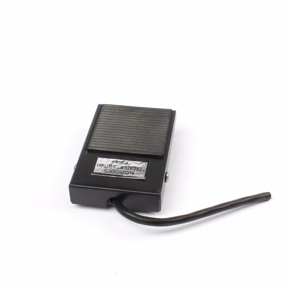 FS-1 AC 220V 10A 1NO 1NC(SPDT) черная нескользящая резиновая поверхность мгновенная пружина возвращенная металлическая ножная педаль переключатель