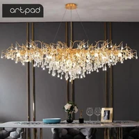artpad nordic led crystal chandeliers gold luxury lighting chandelier for bedroom kitchen dining living room decoration light