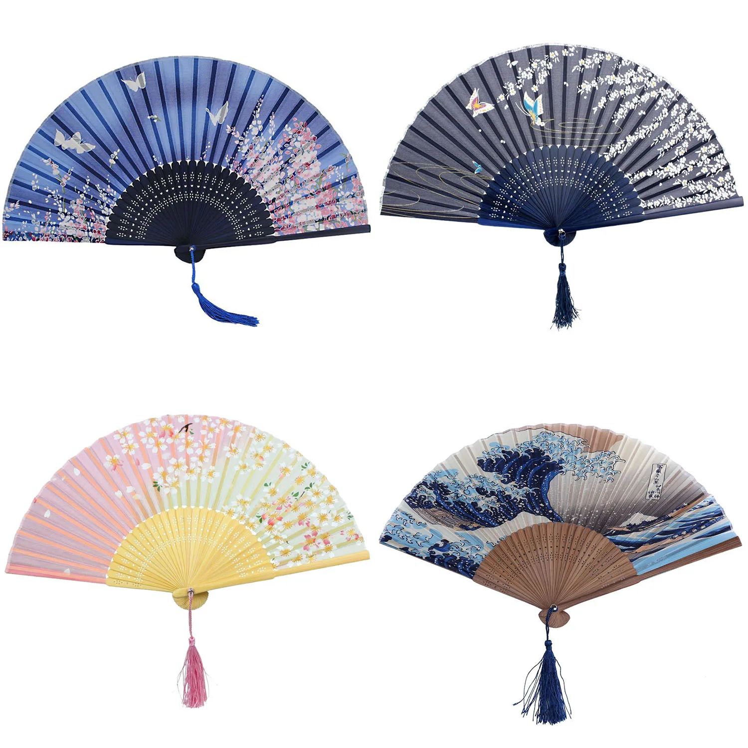 

Folding bamboo lace hand fan